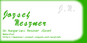 jozsef meszner business card
