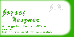 jozsef meszner business card